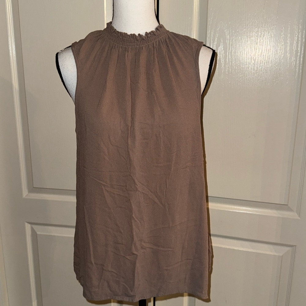 Brown Sleeveless Top - Size Large